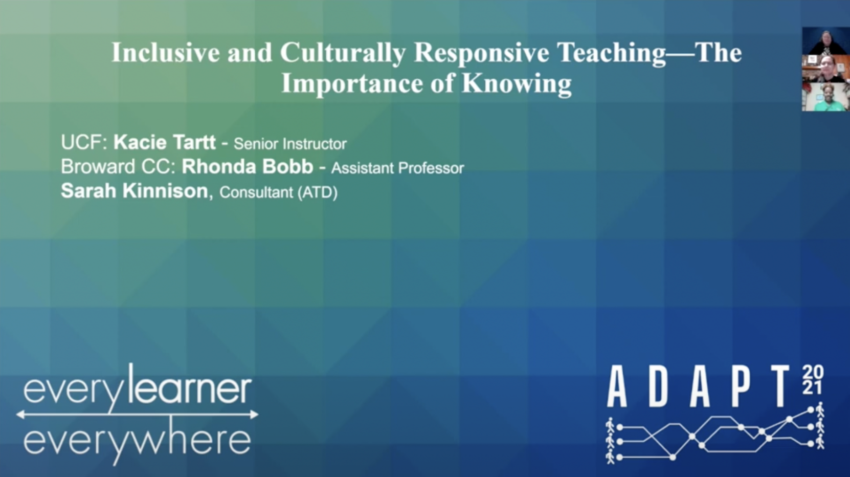 APLU Adapt 2021 Inclusive and Culturally Responsive Teaching thumbnail