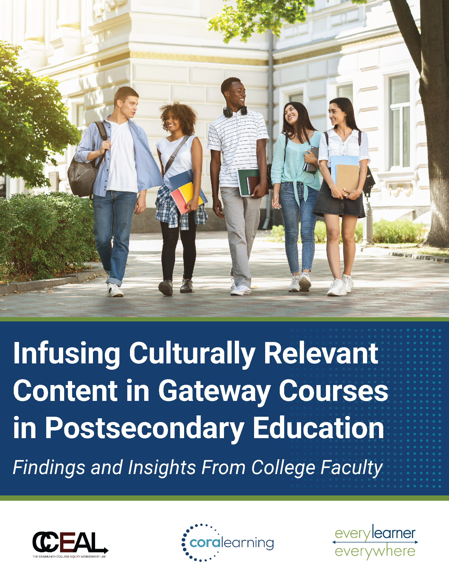 Students walking on campus infusing culturally relevant content