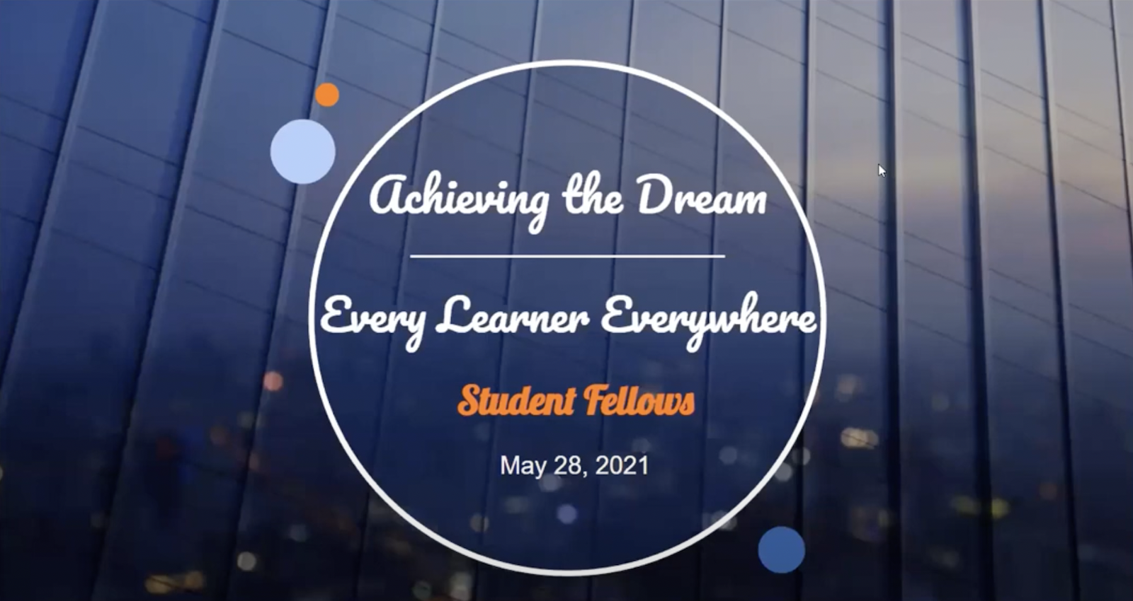 A Student Perspective on Centering Student Voice: ATD thumbnail